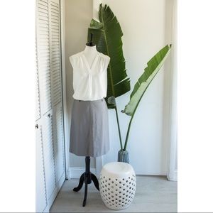 A-line pinstripe skirt